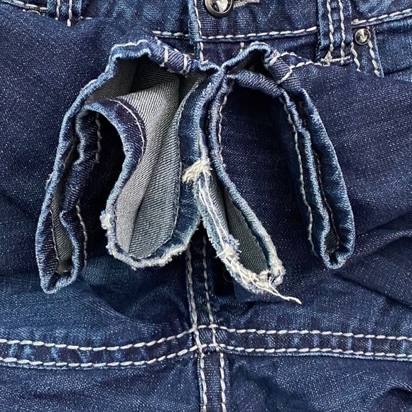 Rock and Roll Cowgirl Low Rise Studded Embellished Dark Blue Boot Cut Jeans 30 - Picture 14 of 16